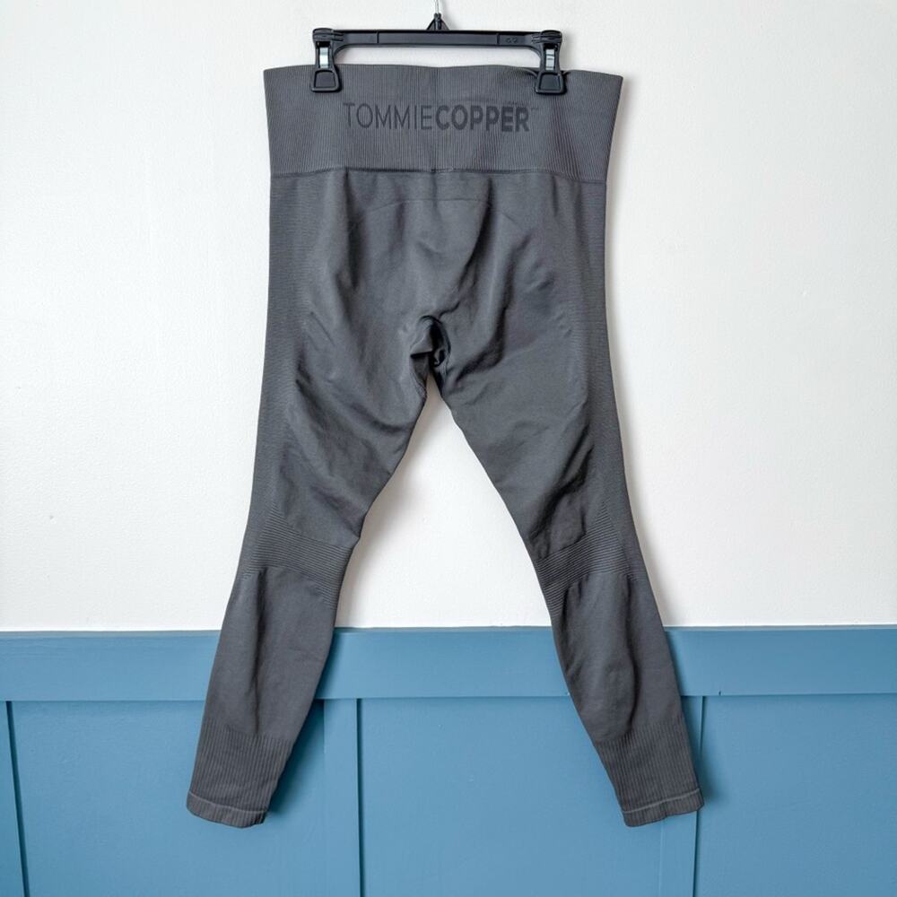 Tommie Copper Gray Compression Leggings WOMENS LARGE Knee Hip Support Seamless - Picture 3 of 5